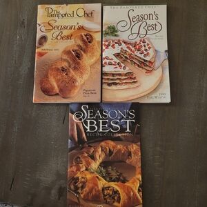 The Pampered Chef Season's Best Recipe Collection in Orange, White, and Brown